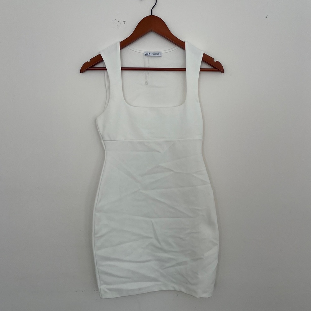 Zara white bodycon dress